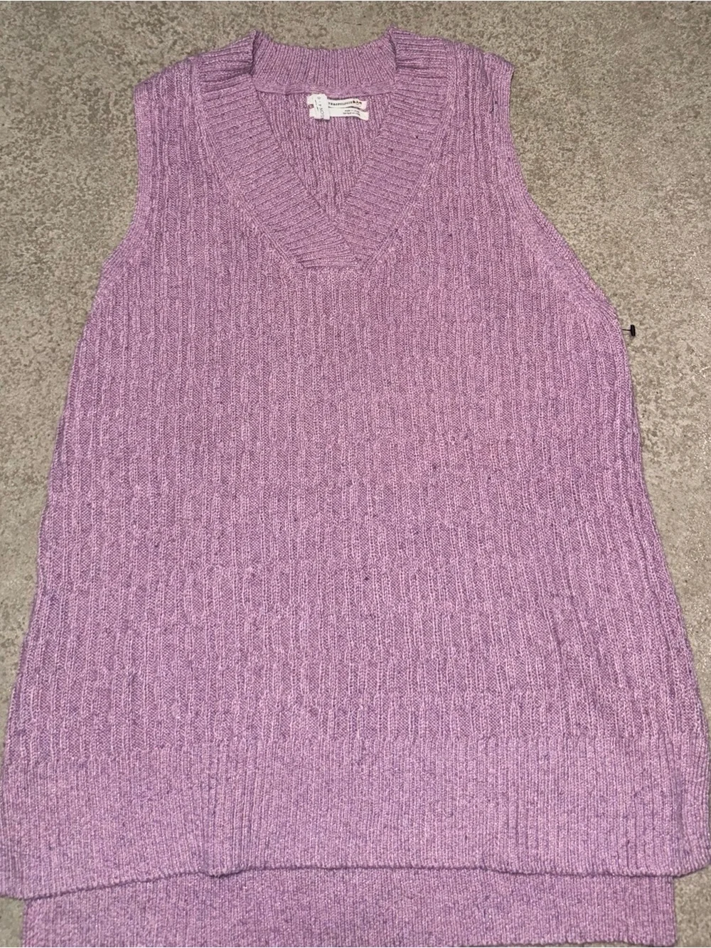 Anthropologie Lavender V-Neck Sleeveless Knit Vest shortie dress or top